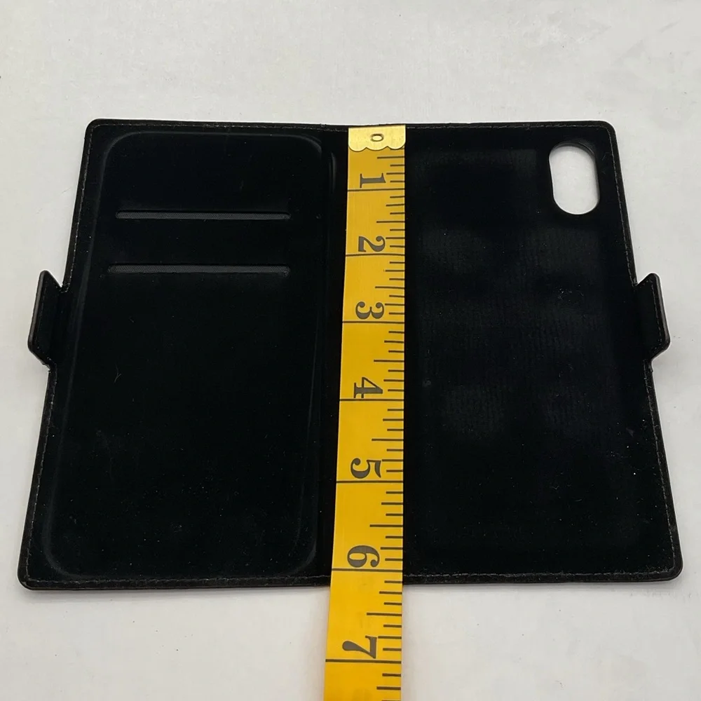 Kate‎ Spade Black and Gold Folio Phone Case phone removeble